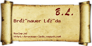 Brünauer Léda névjegykártya